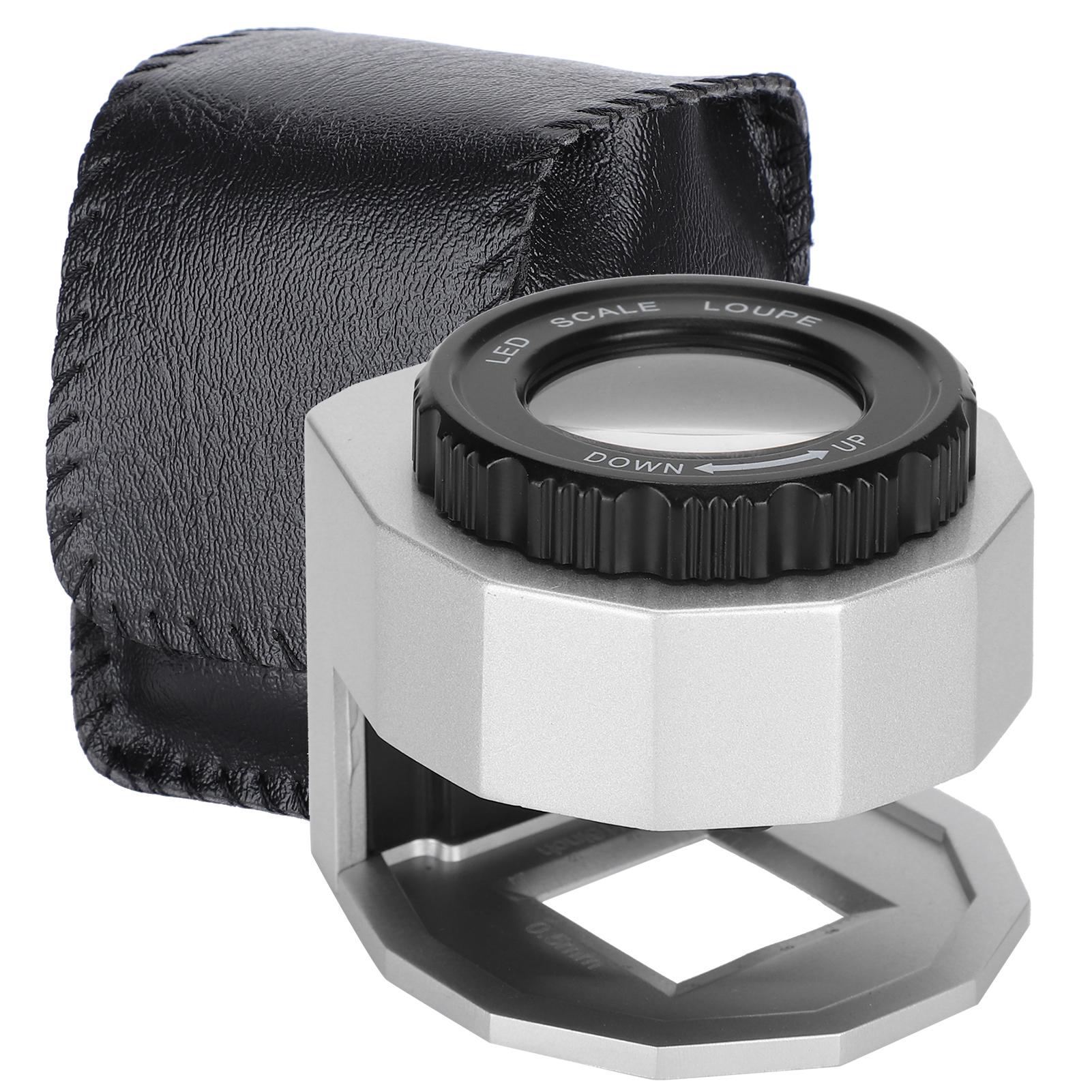 30X Metal Magnifying Glass LED UV Light Magnifier with Scale for Currency Detection JewelrySilver срібний
30X Metal Magnifying Glass LED UV Light Magnifier with Scale for Currency Detection JewelrySilver срібний