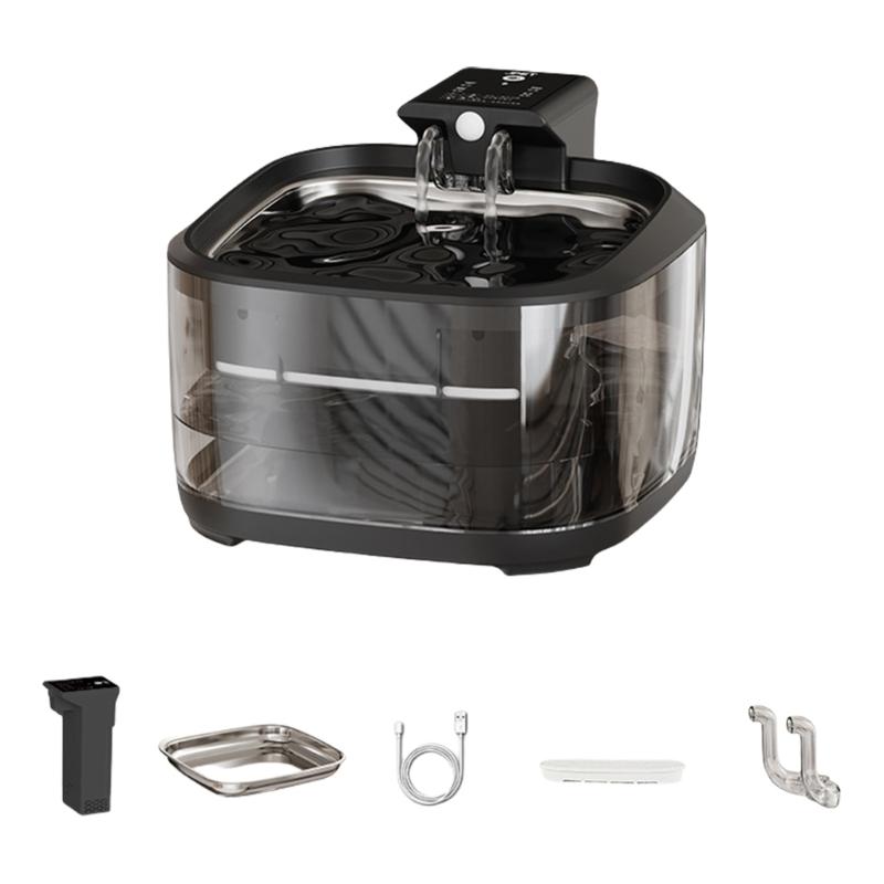 USB Rechargeable Pet Water Fountain 5000mah Battery Large Capacity 4.5L Quiet Operations for Cats Small Dog Watering Use чорний
USB Rechargeable Pet Water Fountain 5000mah Battery Large Capacity 4.5L Quiet Operations for Cats Small Dog Watering Use чорний