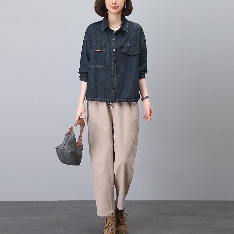 Chic Women s Two-Piece Set: Spring/Autumn 2024 Loose Plus Size Denim Jacket & Straight-Leg Pants M (90-115 kg)
Chic Women s Two-Piece Set: Spring/Autumn 2024 Loose Plus Size Denim Jacket & Straight-Leg Pants M (90-115 kg)