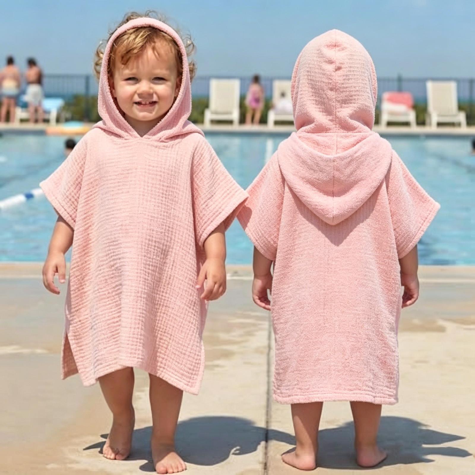 Children Hooded Poncho Beach Cover Up Loose Fit Short Sleeve Lightweight Soft Fabric Kids Swimwear Towel Robe for Ages 3-6Y M розовый
Children Hooded Poncho Beach Cover Up Loose Fit Short Sleeve Lightweight Soft Fabric Kids Swimwear Towel Robe for Ages 3-6Y M розовый