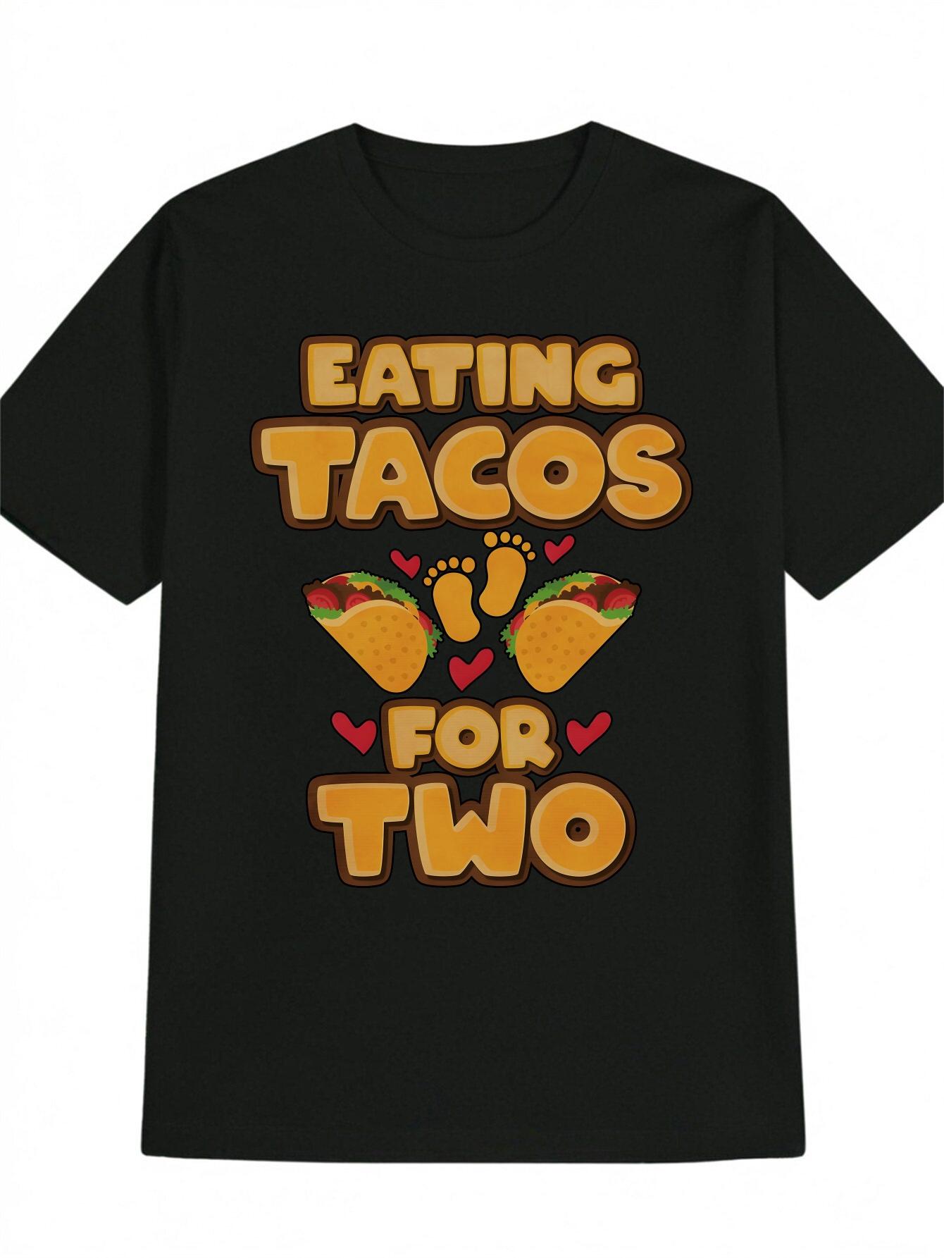 Casual T-shirt with Eating Tacos for Two Graphic - Black Round Neck Tee with Colorful Taco Design XL
Casual T-shirt with Eating Tacos for Two Graphic - Black Round Neck Tee with Colorful Taco Design XL