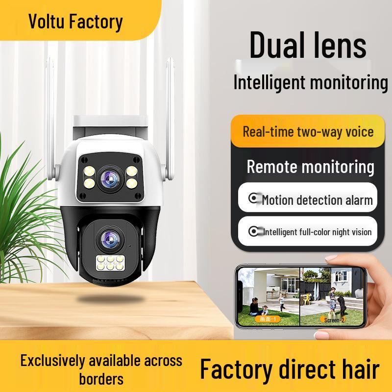 Dual Lens HD WiFi Home Surveillance Camera with Night Vision & Mobile Remote Access
Dual Lens HD WiFi Home Surveillance Camera with Night Vision & Mobile Remote Access