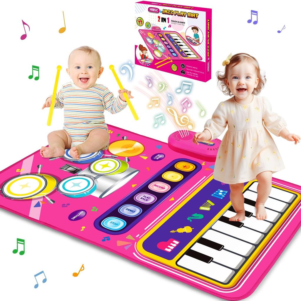 Baby Musical Mat Toddler Toys Age 1-2 - 2 In 1 Piano Drum Babies Play Mat - Infant Music Toy 12-18 Months Babies Birthday Valentines G Music carpet рожевий
Baby Musical Mat Toddler Toys Age 1-2 - 2 In 1 Piano Drum Babies Play Mat - Infant Music Toy 12-18 Months Babies Birthday Valentines G Music carpet рожевий