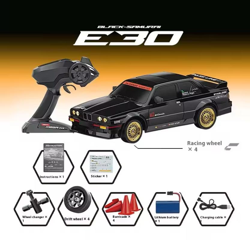 Gyro Rc E30 Drift Car 4x4 High Speed Full Scale Throttle Direction Simulation Model Remote Control Car 50km/H Toys For Children
Gyro Rc E30 Drift Car 4x4 High Speed Full Scale Throttle Direction Simulation Model Remote Control Car 50km/H Toys For Children