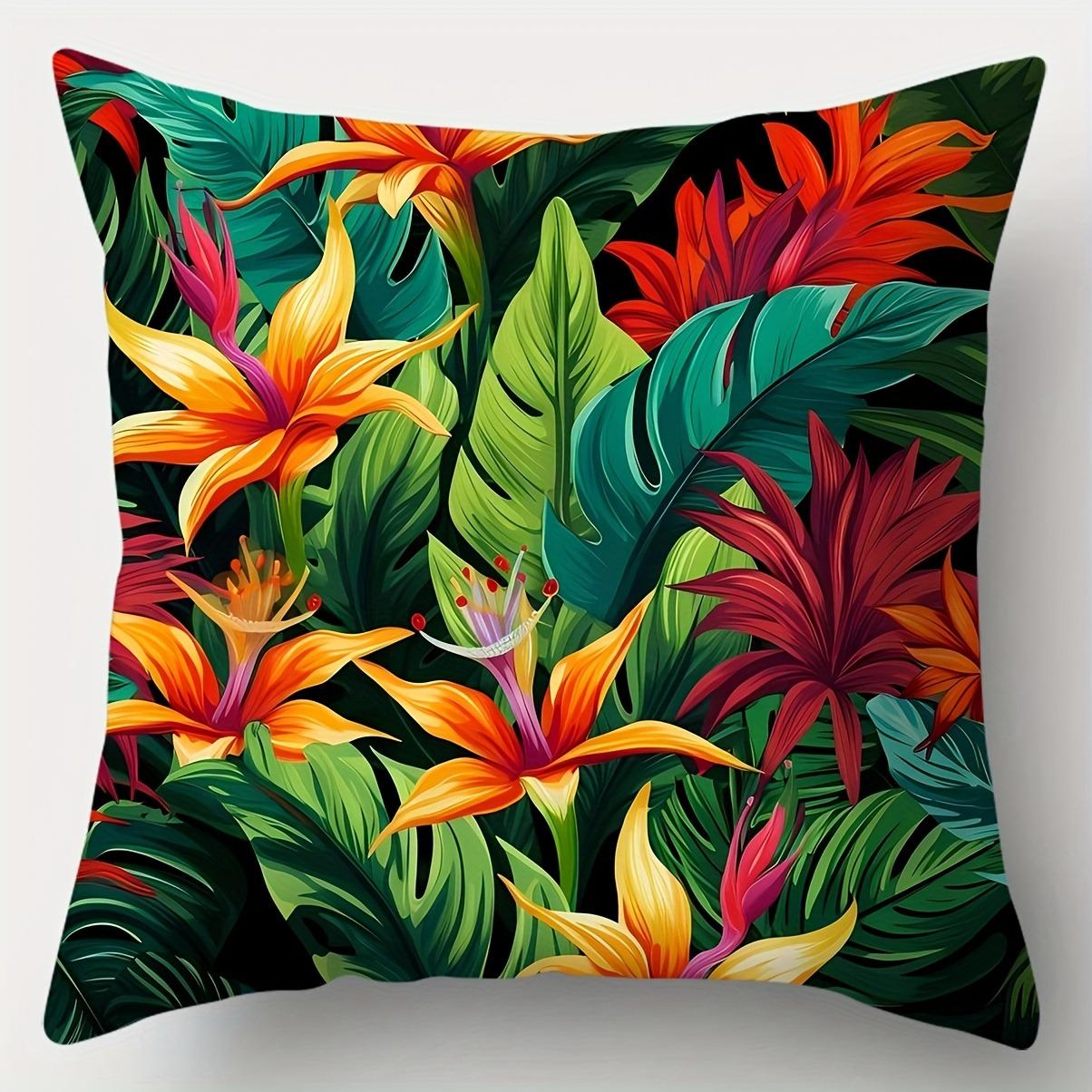 Colorful Tropical Floral Pillowcase ,Sofa bedroom cushion cover, single-sided printing, without pillow core 24x24in 60x60cm
Colorful Tropical Floral Pillowcase ,Sofa bedroom cushion cover, single-sided printing, without pillow core 24x24in 60x60cm