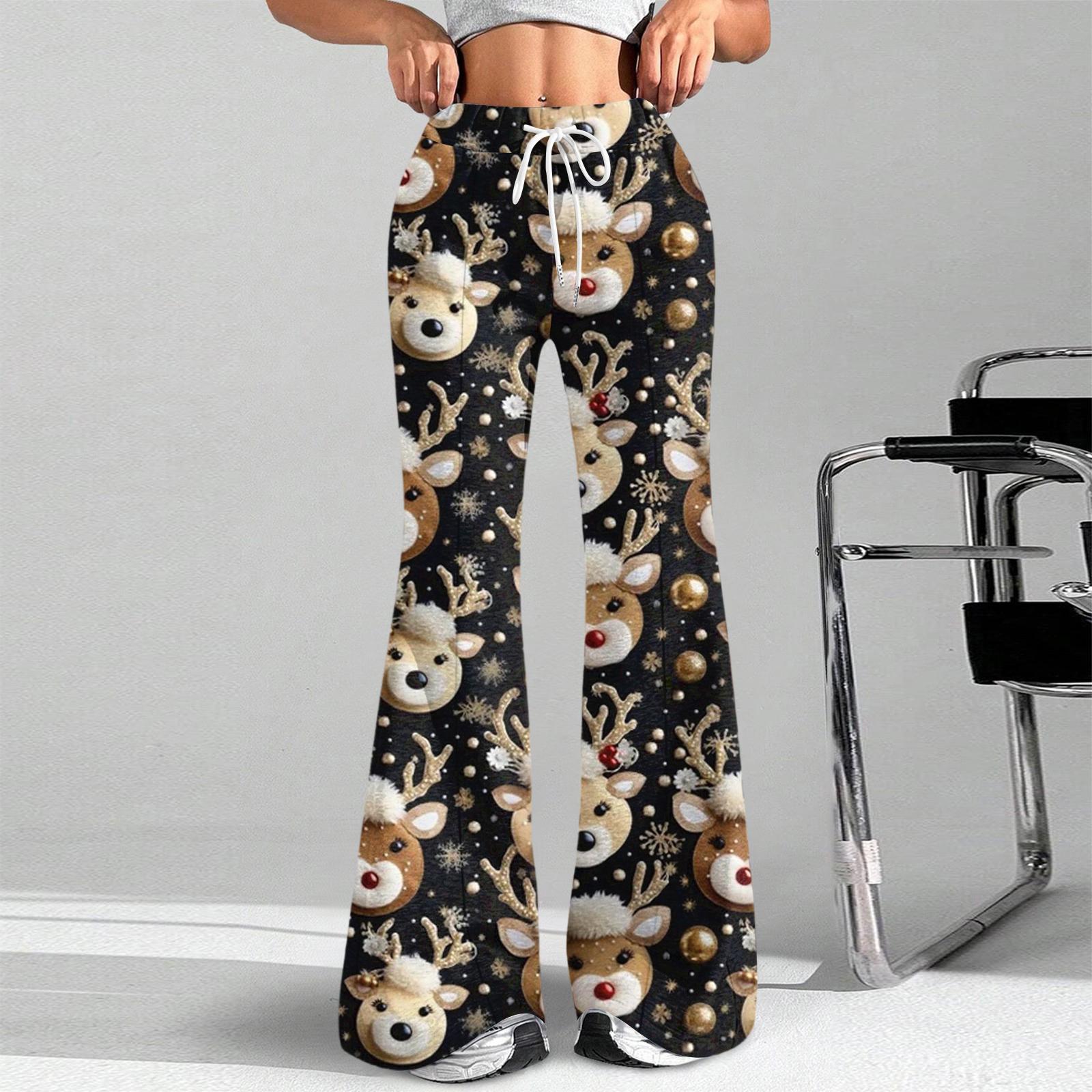 Женские модные свободные спортивные брюки с принтом на рождественскую тематику и кулиской на талии, повседневные расклешенные брюки M чёрный
Женские модные свободные спортивные брюки с принтом на рождественскую тематику и кулиской на талии, повседневные расклешенные брюки M чёрный