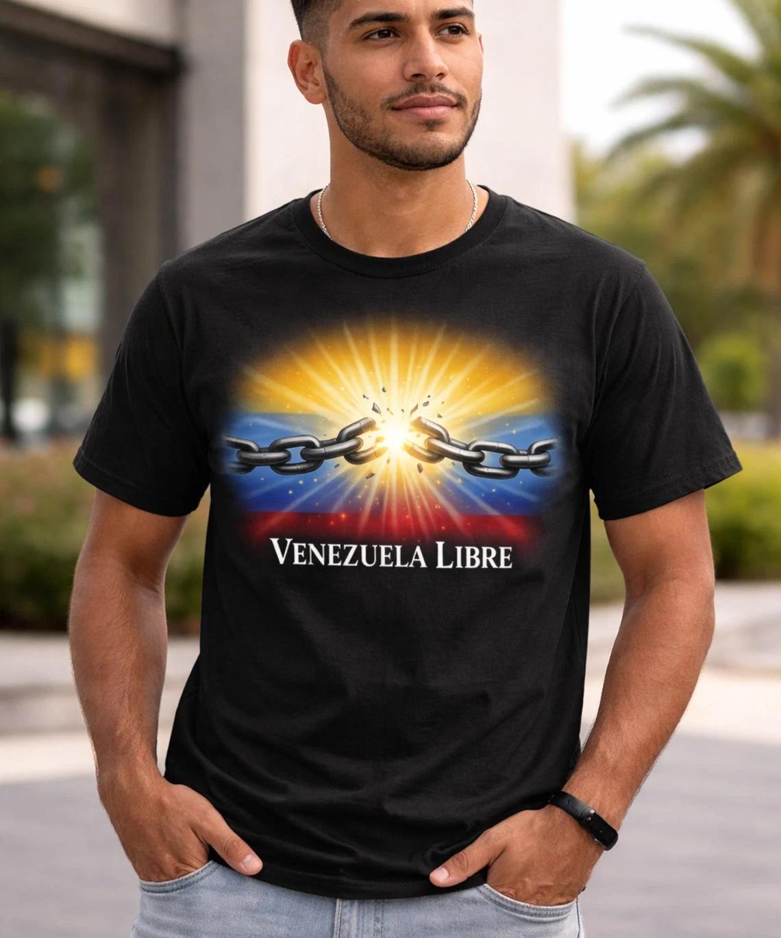Venezuela Libre Graphic T-Shirt – Freedom Pride Gift Tee 2XL
Venezuela Libre Graphic T-Shirt – Freedom Pride Gift Tee 2XL