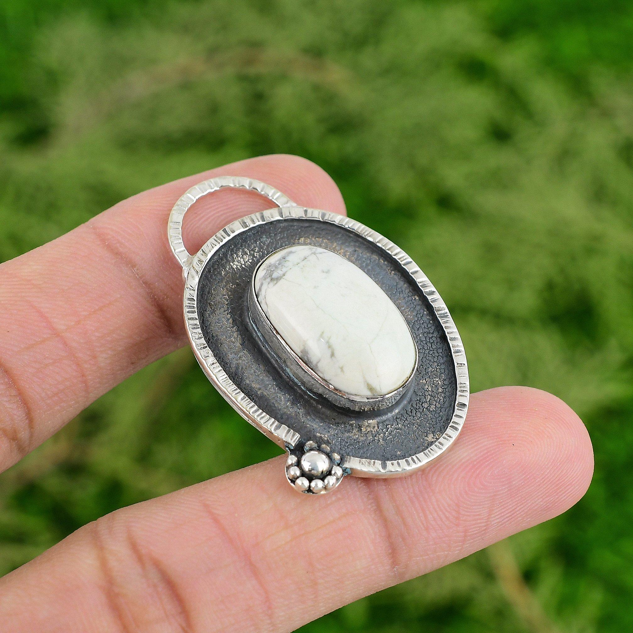 Daughters Day Deal Crown Chakra Natural Howlite Anniversary Pendant 925 Silver
Daughters Day Deal Crown Chakra Natural Howlite Anniversary Pendant 925 Silver