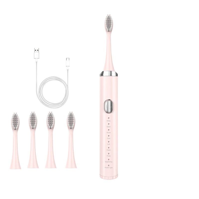 Электрическая звуковая зубная щетка с USB-зарядкой, перезаряжаемая, с 4 насадками для зубной щетки, взрослая, водонепроницаемая, вращающаяся, ультразвуковая зубная щетка розовый
Электрическая звуковая зубная щетка с USB-зарядкой, перезаряжаемая, с 4 насадками для зубной щетки, взрослая, водонепроницаемая, вращающаяся, ультразвуковая зубная щетка розовый