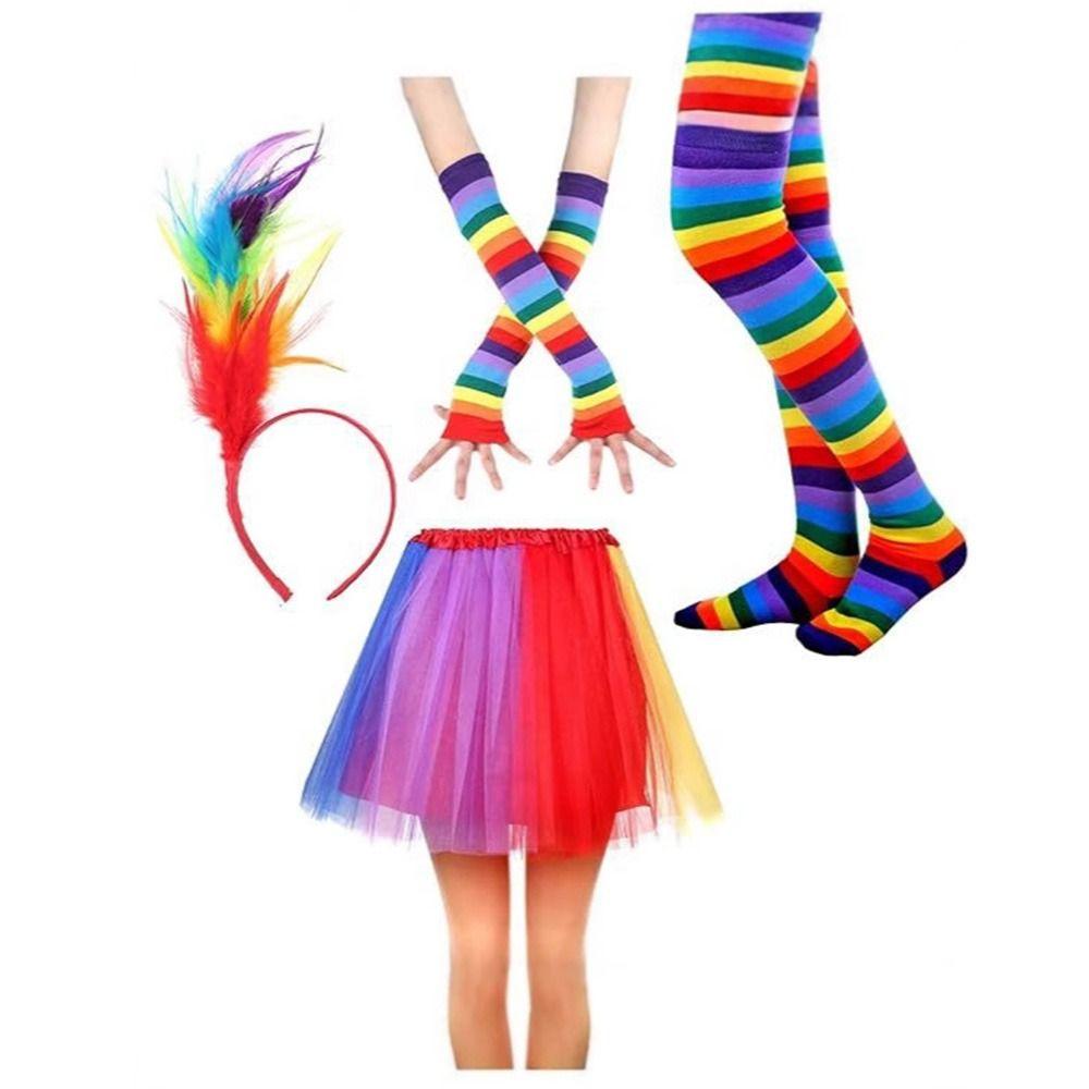 Beautiful Rainbow Tutu Skirt Colorful Party Costume Accessory Set Rainbow Costume Set Women Girls Set C
Beautiful Rainbow Tutu Skirt Colorful Party Costume Accessory Set Rainbow Costume Set Women Girls Set C
