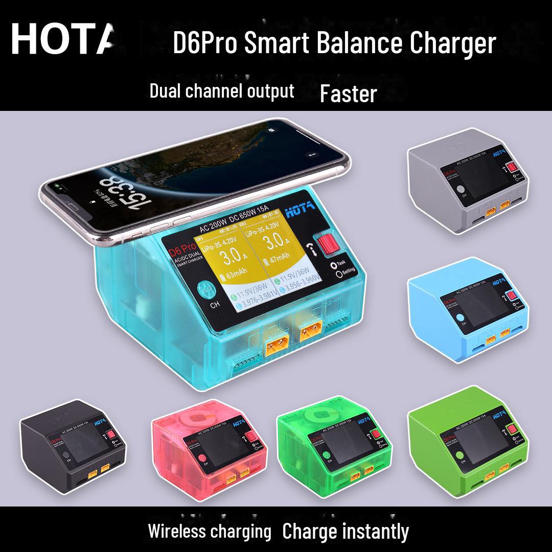 HOTA D6Pro 650W 15A Smart Balance Charger for Aircraft, Car, Ship Models, and Drones - Supports Lithium Batteries, Chinese and English Interface. Transparent Blue
HOTA D6Pro 650W 15A Smart Balance Charger for Aircraft, Car, Ship Models, and Drones - Supports Lithium Batteries, Chinese and English Interface. Transparent Blue