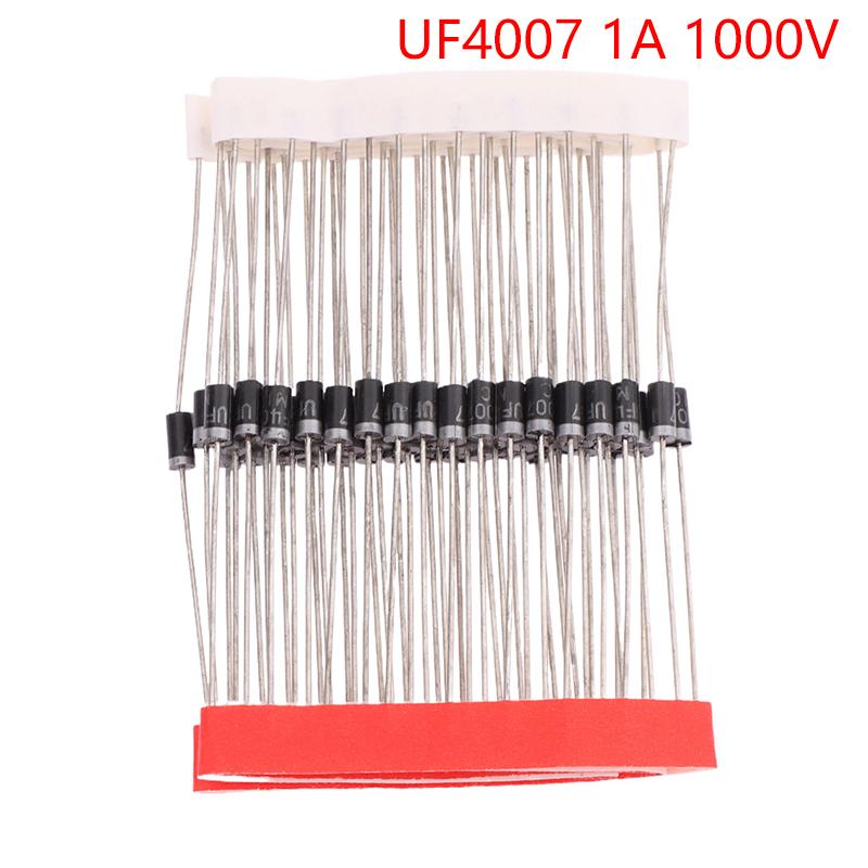 50шт випрямних діодів Шотткі Uf4004 Uf4007 1A 400V 1000V ультрашвидкого відновлення діодного випрямляча Do-41 A2
50шт випрямних діодів Шотткі Uf4004 Uf4007 1A 400V 1000V ультрашвидкого відновлення діодного випрямляча Do-41 A2