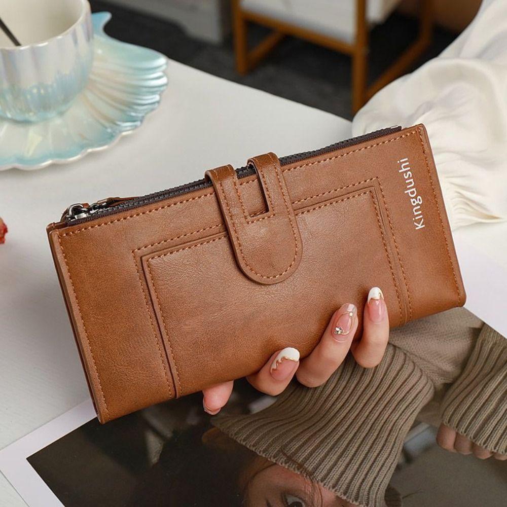 PU Leather Biofold Long Wallet Korean Style Clutch Bag Casual Large Capacity Wallet Outdoor колір темно кави
PU Leather Biofold Long Wallet Korean Style Clutch Bag Casual Large Capacity Wallet Outdoor колір темно кави