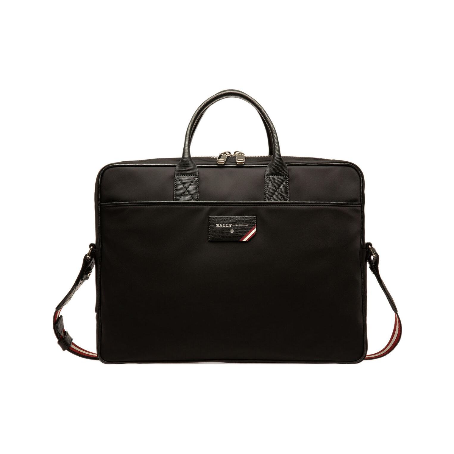 Bally Baliro Solid Color Letter Logo Plaque Stripe Nylon With Leather Business Tote Shoulder Bag Men Bags Black 6236759 Basic Set (Bag+Dust Bag)
Bally Baliro Solid Color Letter Logo Plaque Stripe Nylon With Leather Business Tote Shoulder Bag Men Bags Black 6236759 Basic Set (Bag+Dust Bag)