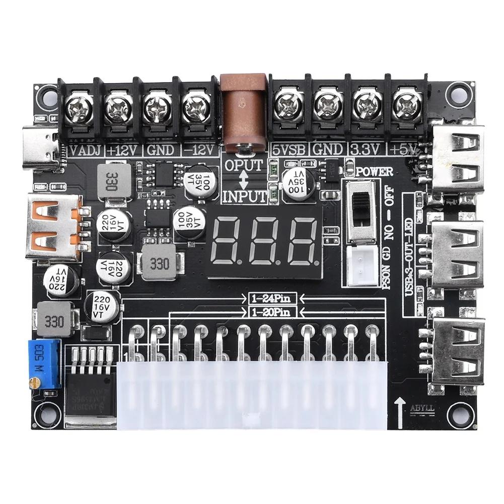 1pc 20/24Pin For ATX Power Adapter Board Power Supply Module Adjustable Voltage Motherboard For Real-time Monitoring
1pc 20/24Pin For ATX Power Adapter Board Power Supply Module Adjustable Voltage Motherboard For Real-time Monitoring