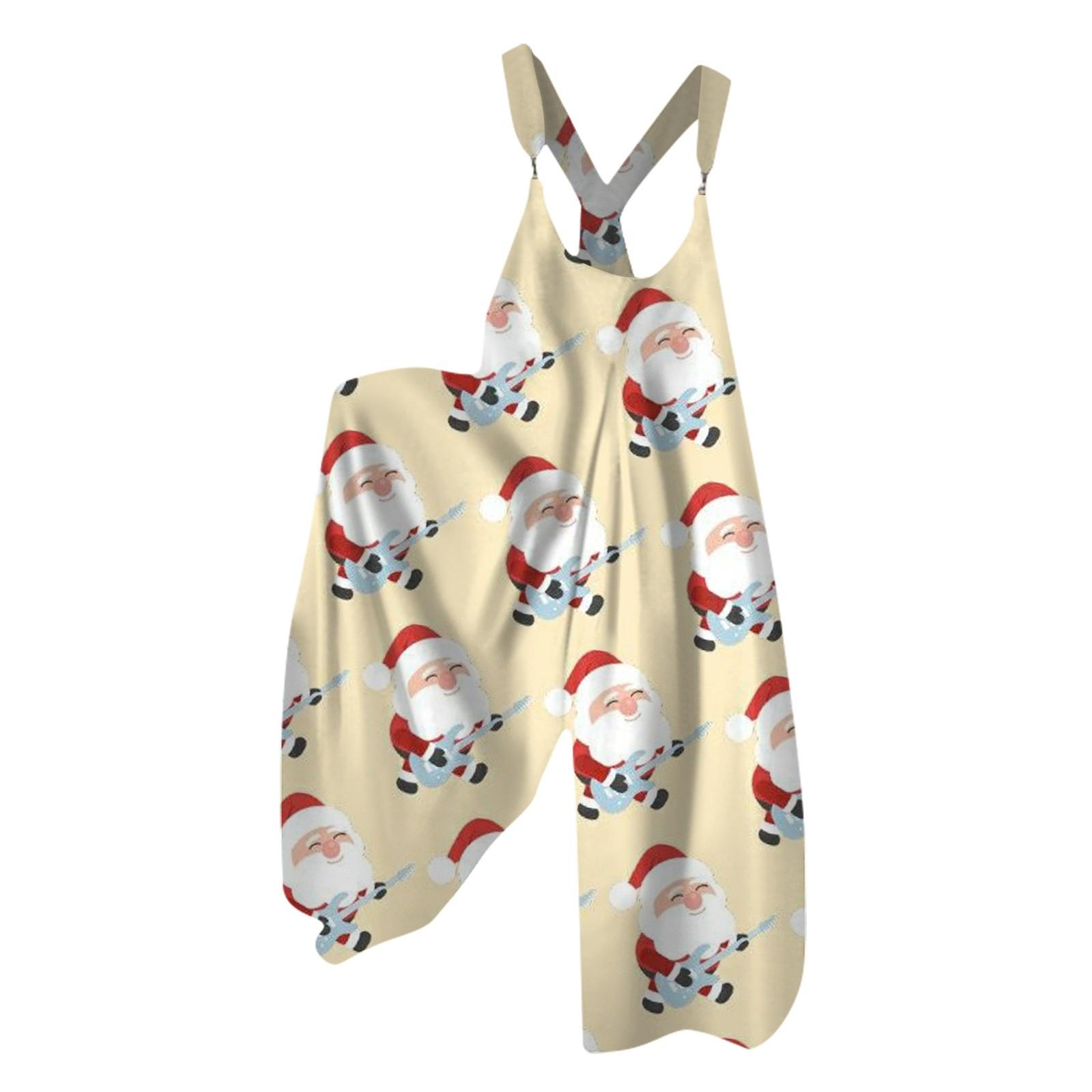 Жіночий літній полукомбінезон, вінтажний комбінезон з різдвяним принтом (Нерегульовані лямки) M жовтий
Жіночий літній полукомбінезон, вінтажний комбінезон з різдвяним принтом (Нерегульовані лямки) M жовтий