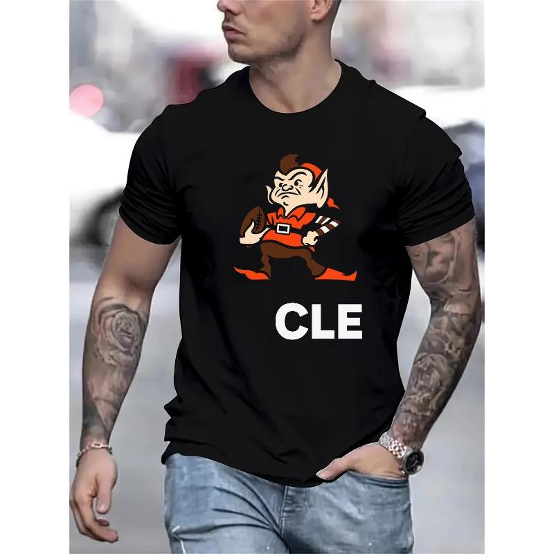 White T Shirt Cleveland Mascot CLE Print Casual Streetwear for Men, PLUS SIZE 4XL чорний
White T Shirt Cleveland Mascot CLE Print Casual Streetwear for Men, PLUS SIZE 4XL чорний