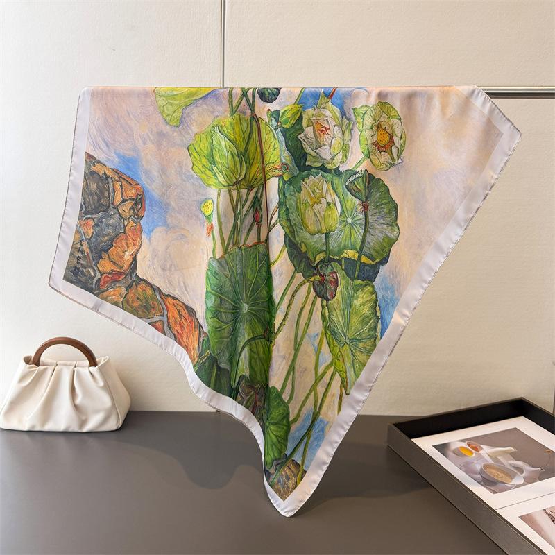 Imitation Silk Square Scarf For Women Fashion Printed Scarves Bandanas Luxury Hijab Neckerchief Hair Band Elegant Shawl Wraps
Imitation Silk Square Scarf For Women Fashion Printed Scarves Bandanas Luxury Hijab Neckerchief Hair Band Elegant Shawl Wraps