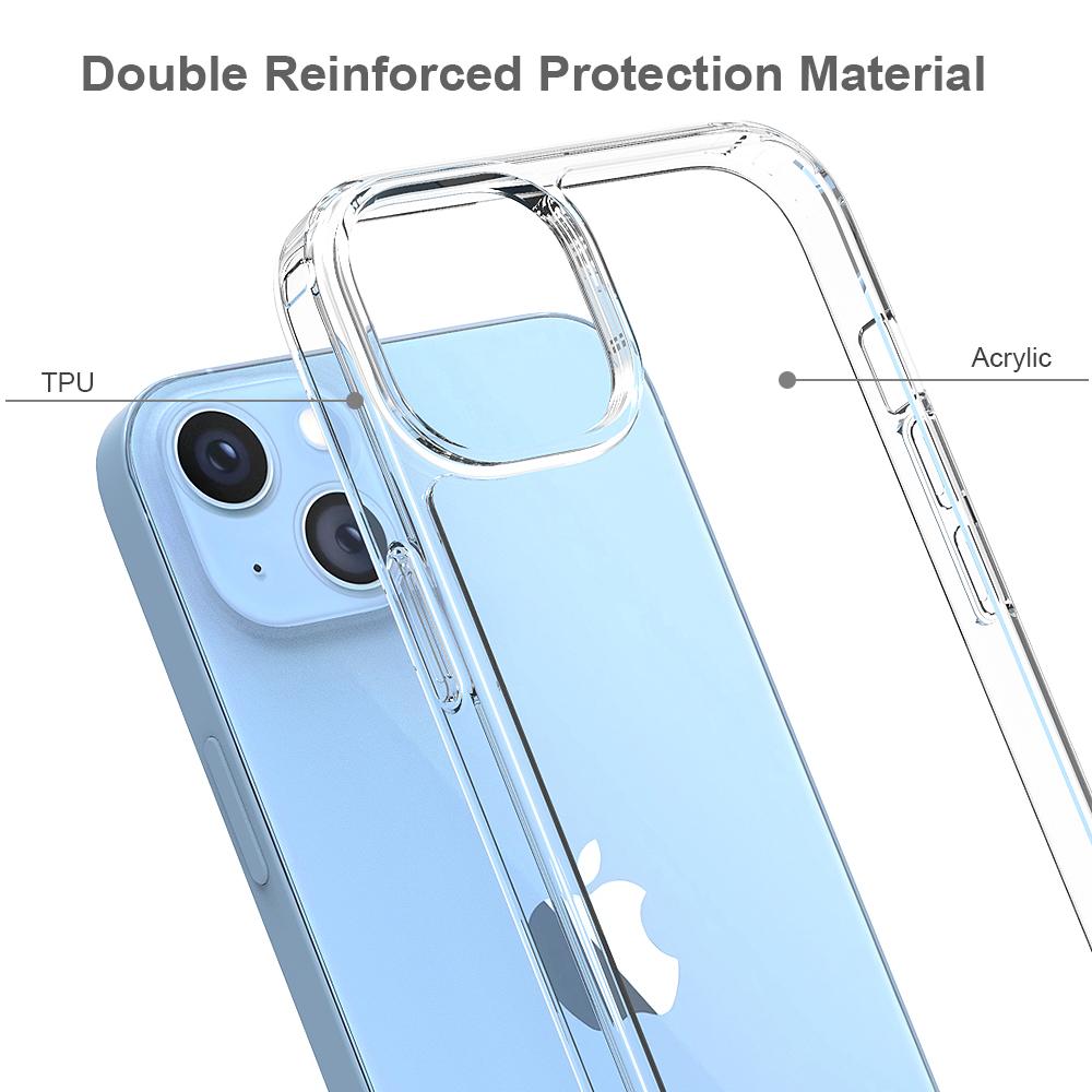 For iPhone 14 Plus 6.7 inch Scratch Resistant Mobile Phone Case Transparent Hard Acrylic Back+Soft TPU Edge Cover A
For iPhone 14 Plus 6.7 inch Scratch Resistant Mobile Phone Case Transparent Hard Acrylic Back+Soft TPU Edge Cover A