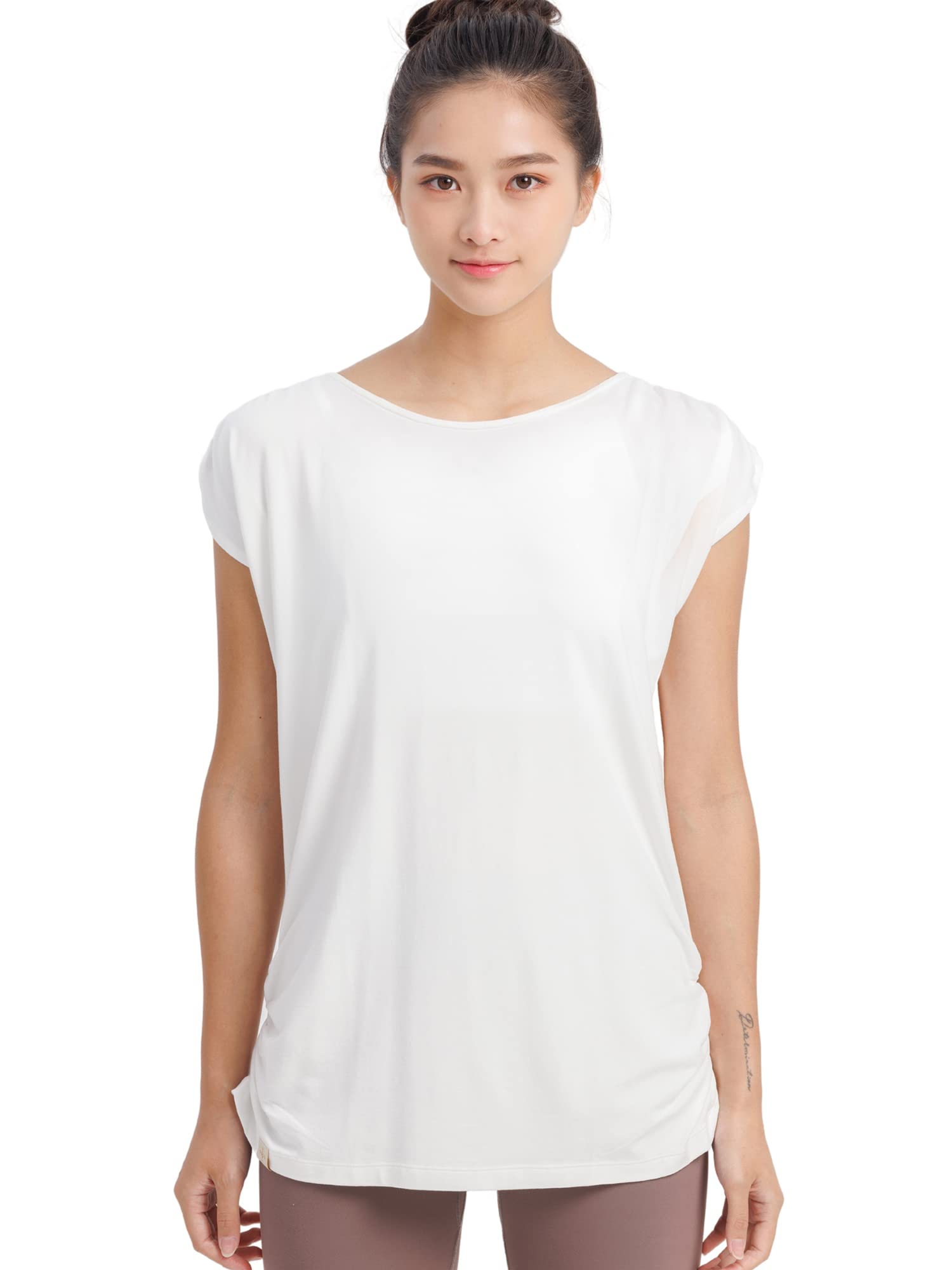 Loopa Ruched Yoga Tunic Short Hot Size L Women s T-Shirt, Sleeve, Quick-Drying, Fitness, Sports, Yoga, White, белый
Loopa Ruched Yoga Tunic Short Hot Size L Women s T-Shirt, Sleeve, Quick-Drying, Fitness, Sports, Yoga, White, белый