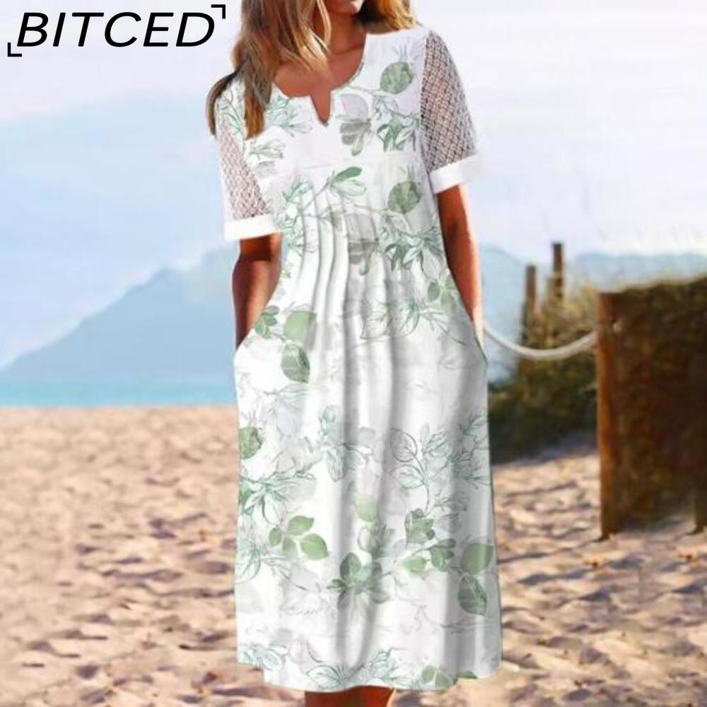 BITCED Summer Dress With Pockets Anti-Pilling Popular Floral Print Cocktail Tunic Long Streetwear Dressy Outfits S белый
BITCED Summer Dress With Pockets Anti-Pilling Popular Floral Print Cocktail Tunic Long Streetwear Dressy Outfits S белый