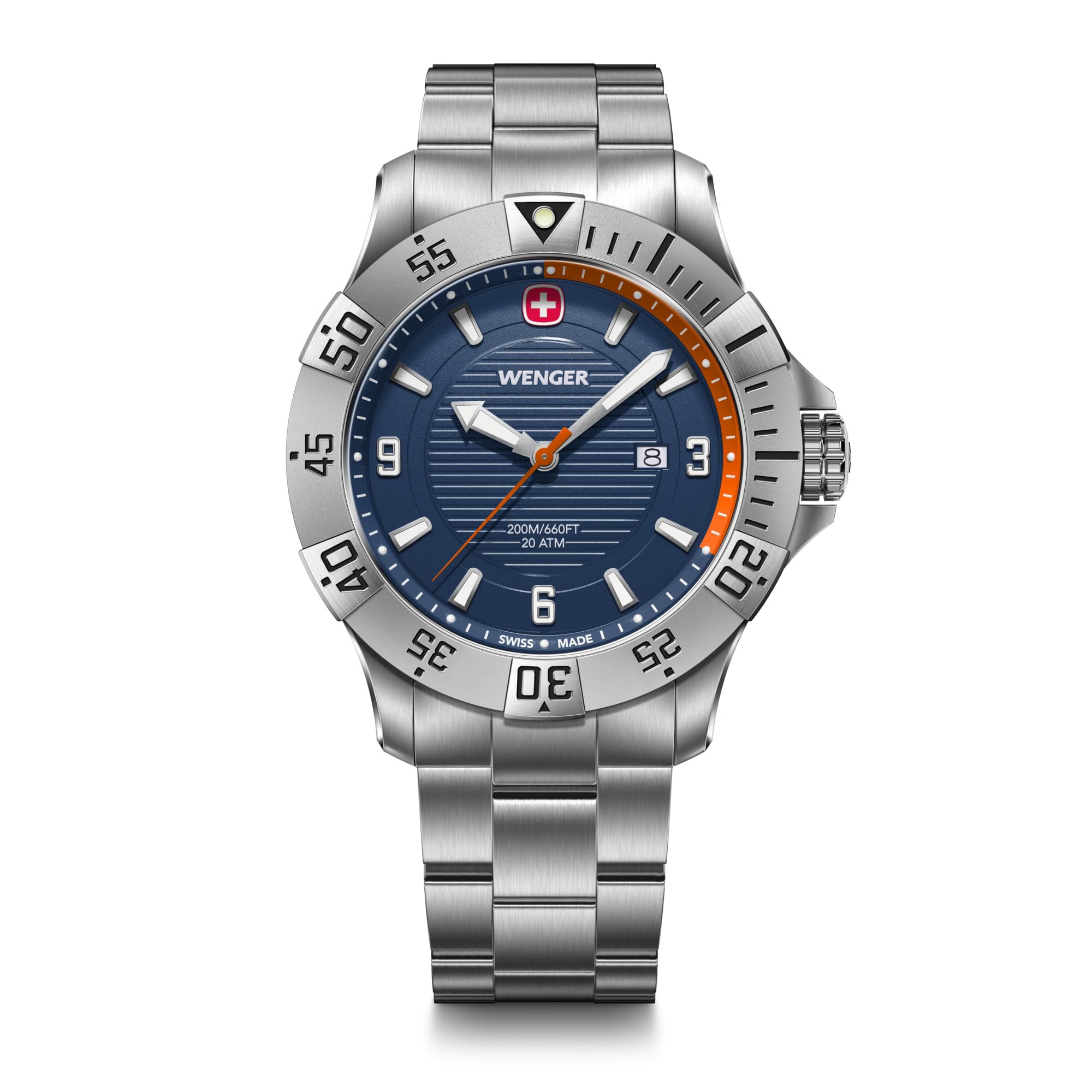 WENGER SEAFORCE Watch Quartz Analog Stainless Steel Case Blue Dial Stainless Steel Bracelet 200m Water Resistant 3 Year Warranty Gift Blue Men s
WENGER SEAFORCE Watch Quartz Analog Stainless Steel Case Blue Dial Stainless Steel Bracelet 200m Water Resistant 3 Year Warranty Gift Blue Men s