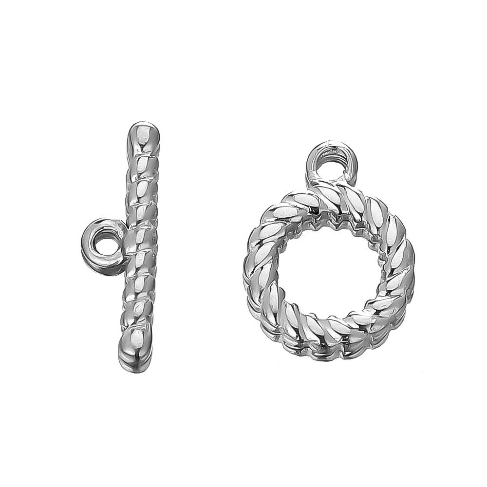 4 Sets Stainless Steel Twisted Rope Toggle OT Clasp DIY Jewelry Making Crafts Necklaces Hooks Connectors Handicraft Accessories
4 Sets Stainless Steel Twisted Rope Toggle OT Clasp DIY Jewelry Making Crafts Necklaces Hooks Connectors Handicraft Accessories