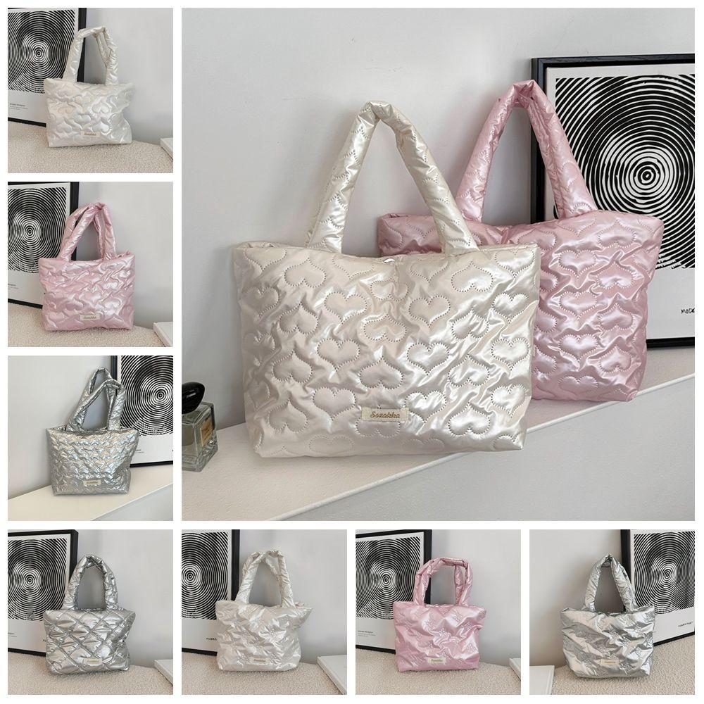 Bow Square Hand Bag Space Cotton Shoulder Bag Fashionable Bright PU Handbag Student S-Beige Bow
Bow Square Hand Bag Space Cotton Shoulder Bag Fashionable Bright PU Handbag Student S-Beige Bow