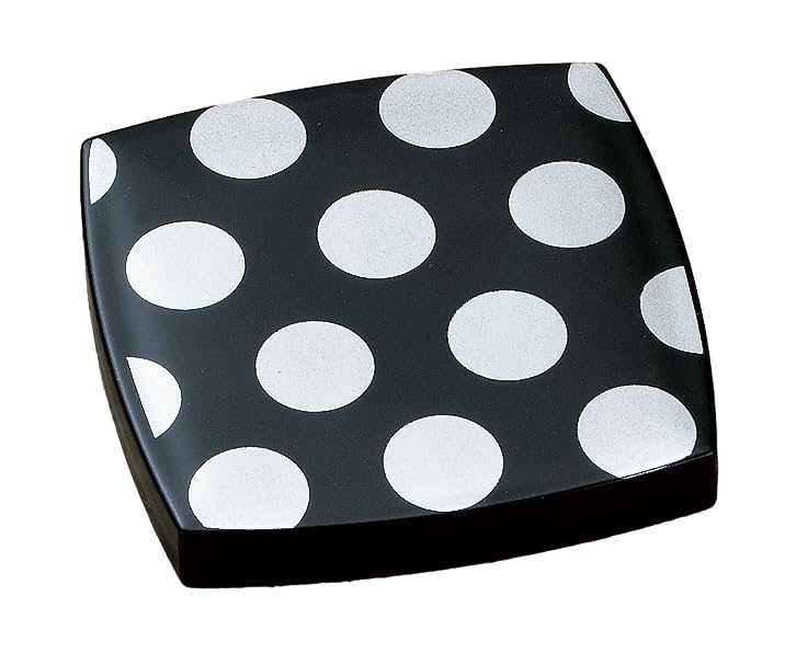 Nakatani Brothers Yamanaka Lacquer Compact Mirror with Magnifying Glass, Black Polka Dots and Silver, 37-0404
Nakatani Brothers Yamanaka Lacquer Compact Mirror with Magnifying Glass, Black Polka Dots and Silver, 37-0404