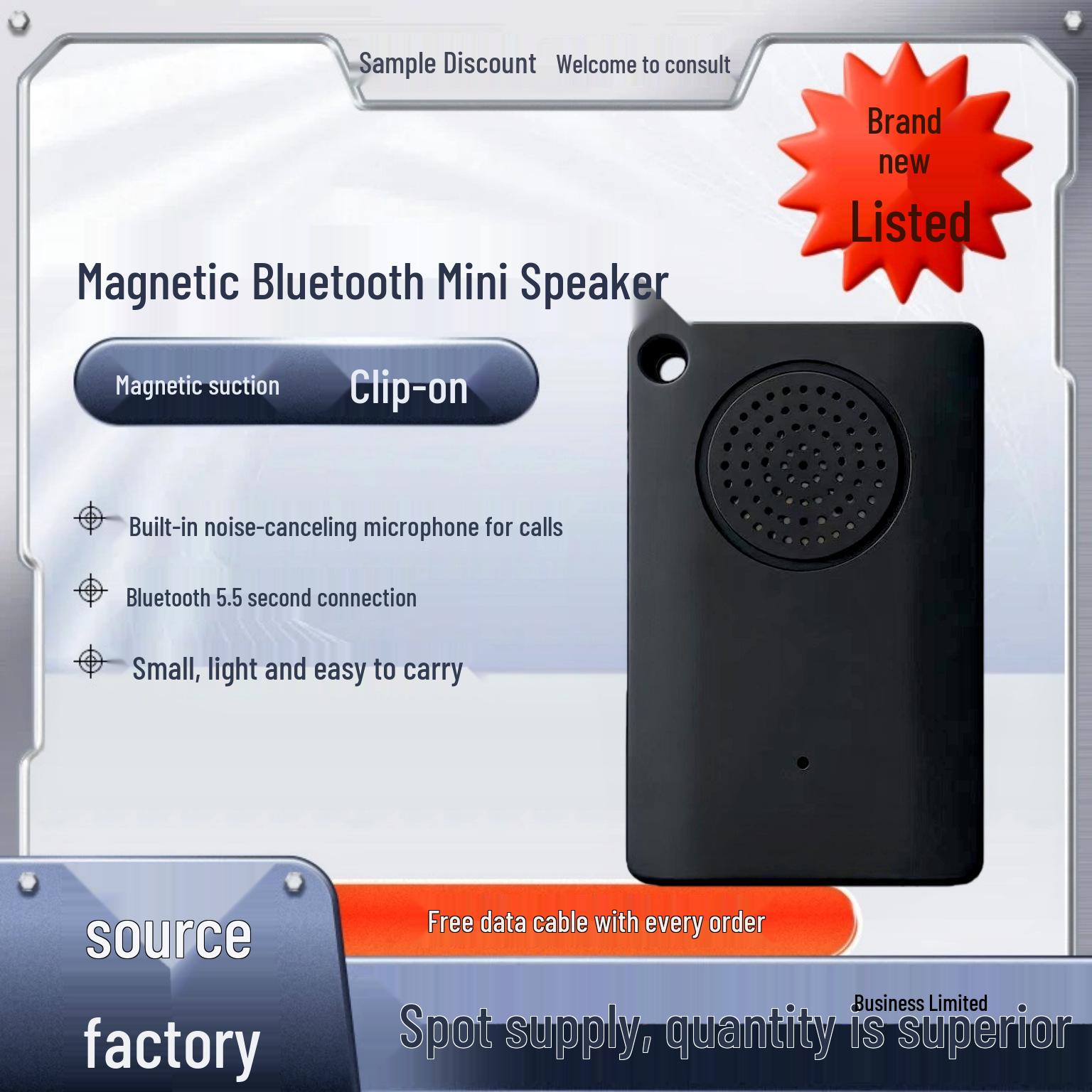 Portable Mini Magnetic Bluetooth Speaker with Voice Call Support for Under-Pillow Sleep BH-02 with Voice Call and Timer Shutdown чорний
Portable Mini Magnetic Bluetooth Speaker with Voice Call Support for Under-Pillow Sleep BH-02 with Voice Call and Timer Shutdown чорний