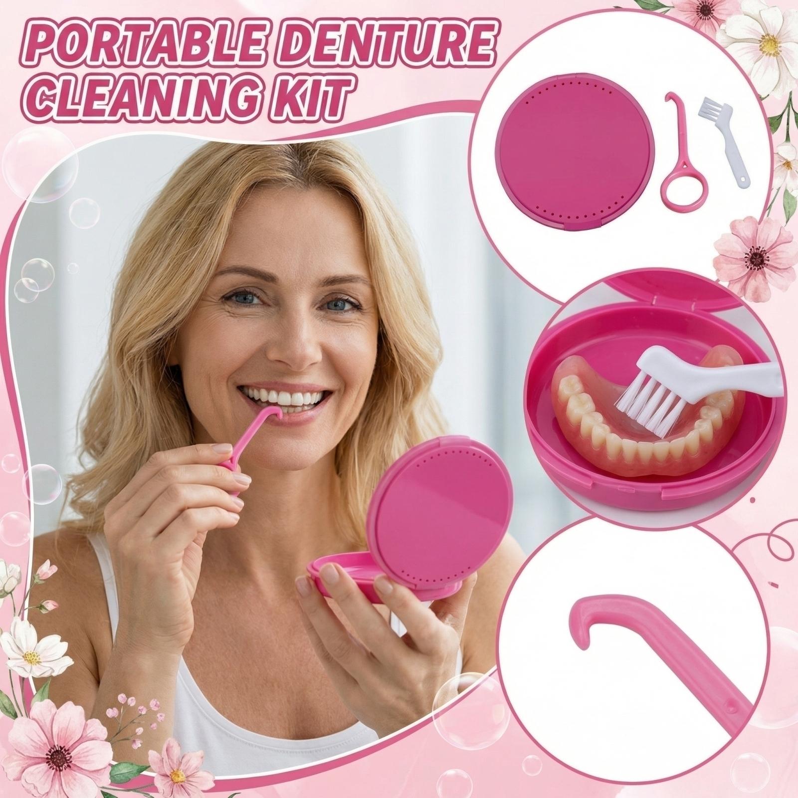 Portable Denture Cleaning Case with Ventilated Design Denture Holder Box for Removable Teeth Storage and Cleaning Tool Kit One Size розовый
Portable Denture Cleaning Case with Ventilated Design Denture Holder Box for Removable Teeth Storage and Cleaning Tool Kit One Size розовый