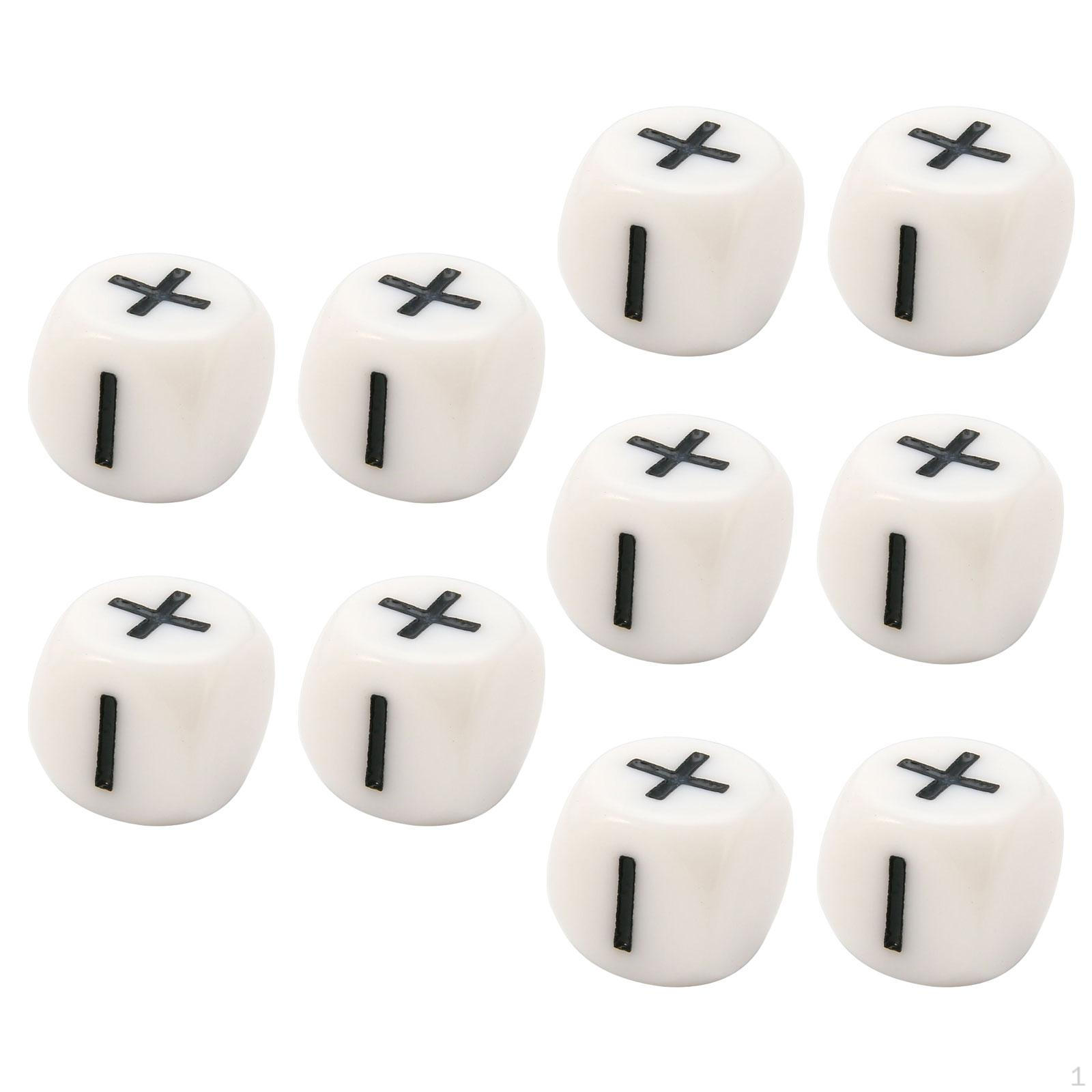 10 Pieces Symbol Dice Add Subtract Mathematical Accs Durable Square Math Counting Teaching білий
10 Pieces Symbol Dice Add Subtract Mathematical Accs Durable Square Math Counting Teaching білий