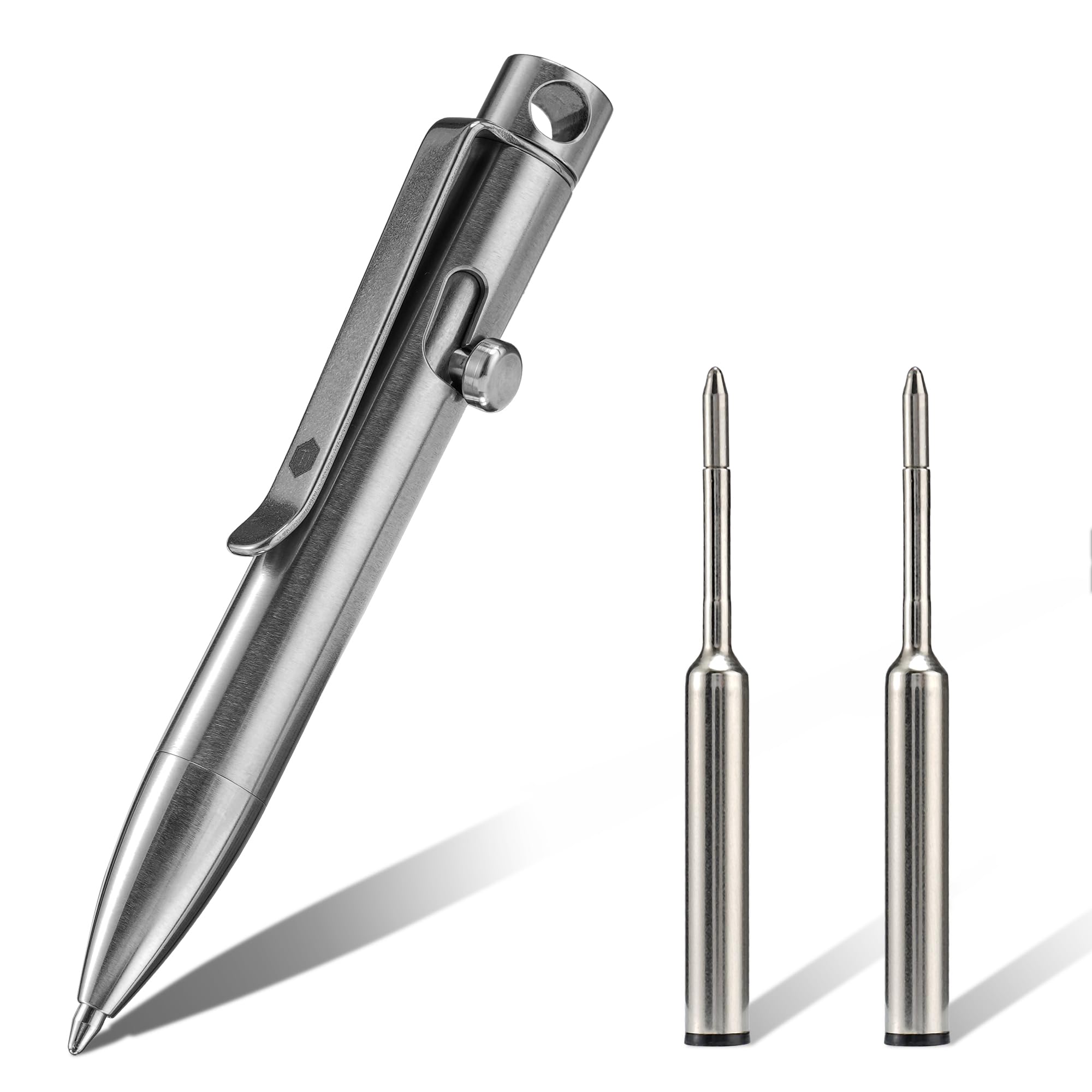 KeyUnity KP05ST Bolt Action Ballpoint Pen with Titanium Alloy EDC Pocket Retractable Metal Ballpoint Pen for Everyday Carry Clip, Pen,
KeyUnity KP05ST Bolt Action Ballpoint Pen with Titanium Alloy EDC Pocket Retractable Metal Ballpoint Pen for Everyday Carry Clip, Pen,