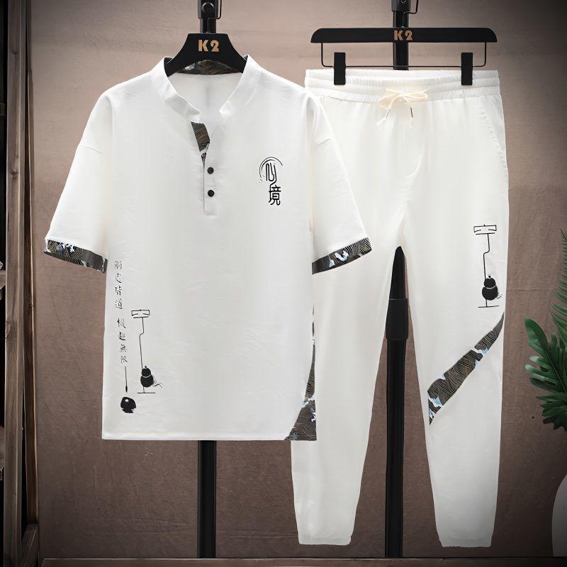 (Shirt + Trousers) 2026 Summer Fashion Men Shirt Cotton Shirts Men s Sets High Quality Shirts Two Piece Size M белый
(Shirt + Trousers) 2026 Summer Fashion Men Shirt Cotton Shirts Men s Sets High Quality Shirts Two Piece Size M белый