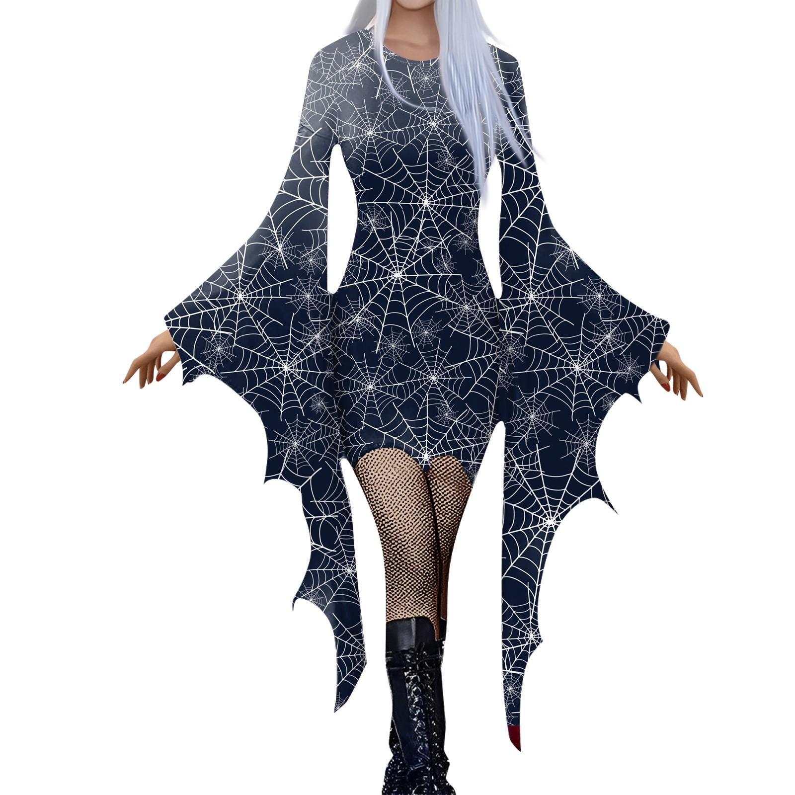 Женская мода готический панк летучая мышь рукава Хэллоуин принт нестандартное вечернее платье XL тёмно-синий
Женская мода готический панк летучая мышь рукава Хэллоуин принт нестандартное вечернее платье XL тёмно-синий