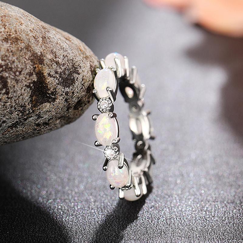 Huitan Oval Imitation Opal Finger Ring for Women 3 Metal Colors Daily Wear Fancy Accessories Cute Girls Gift Statement Zircon 5
Huitan Oval Imitation Opal Finger Ring for Women 3 Metal Colors Daily Wear Fancy Accessories Cute Girls Gift Statement Zircon 5