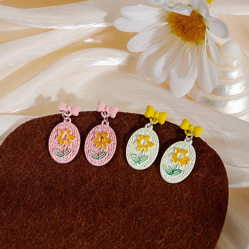 Silver Needle Mori Style Sweet Flower Bow Earrings - French Romantic Handmade Drip Oil Studs
Silver Needle Mori Style Sweet Flower Bow Earrings - French Romantic Handmade Drip Oil Studs