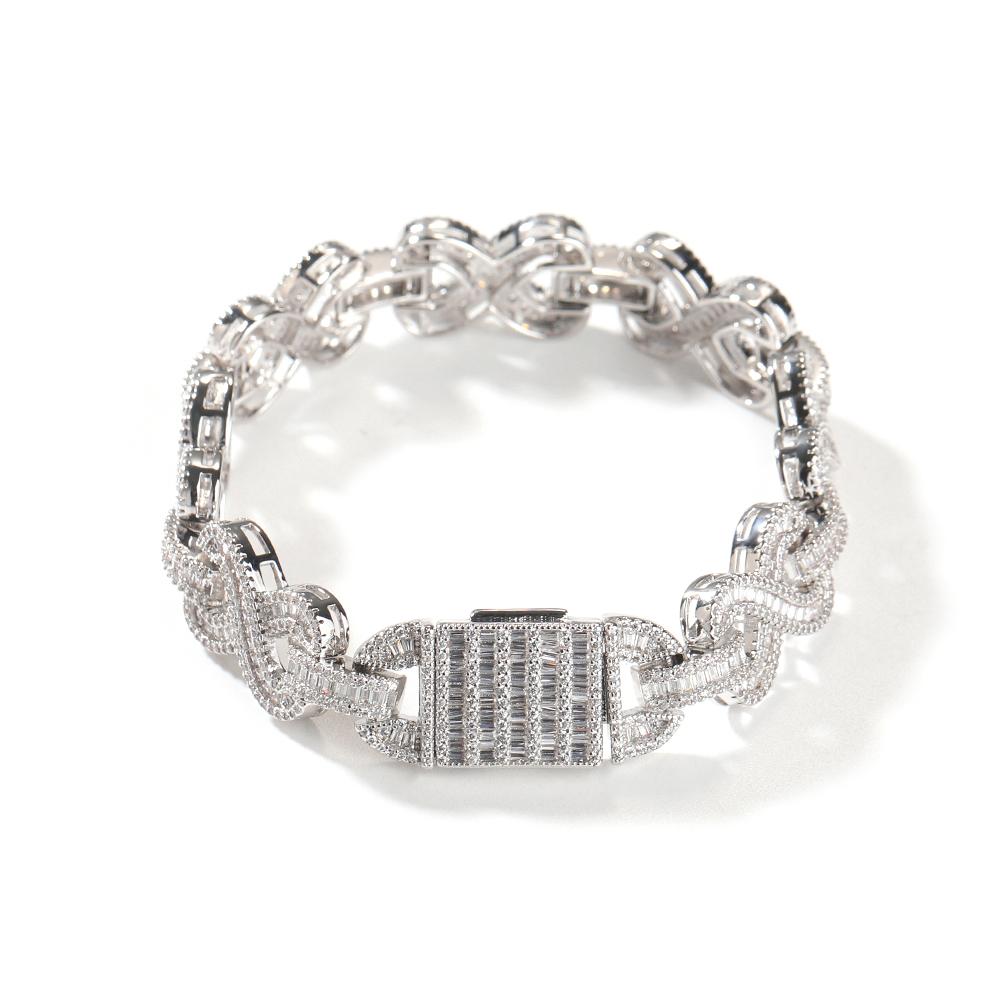 THE BLING KING 14mm Infinity Link Bracelet Necklace Iced Out Baguettecz Cubic Ziconia Heavy Miami Cuban Chain HipHop Jewelry 7inch bracelet срібний
THE BLING KING 14mm Infinity Link Bracelet Necklace Iced Out Baguettecz Cubic Ziconia Heavy Miami Cuban Chain HipHop Jewelry 7inch bracelet срібний