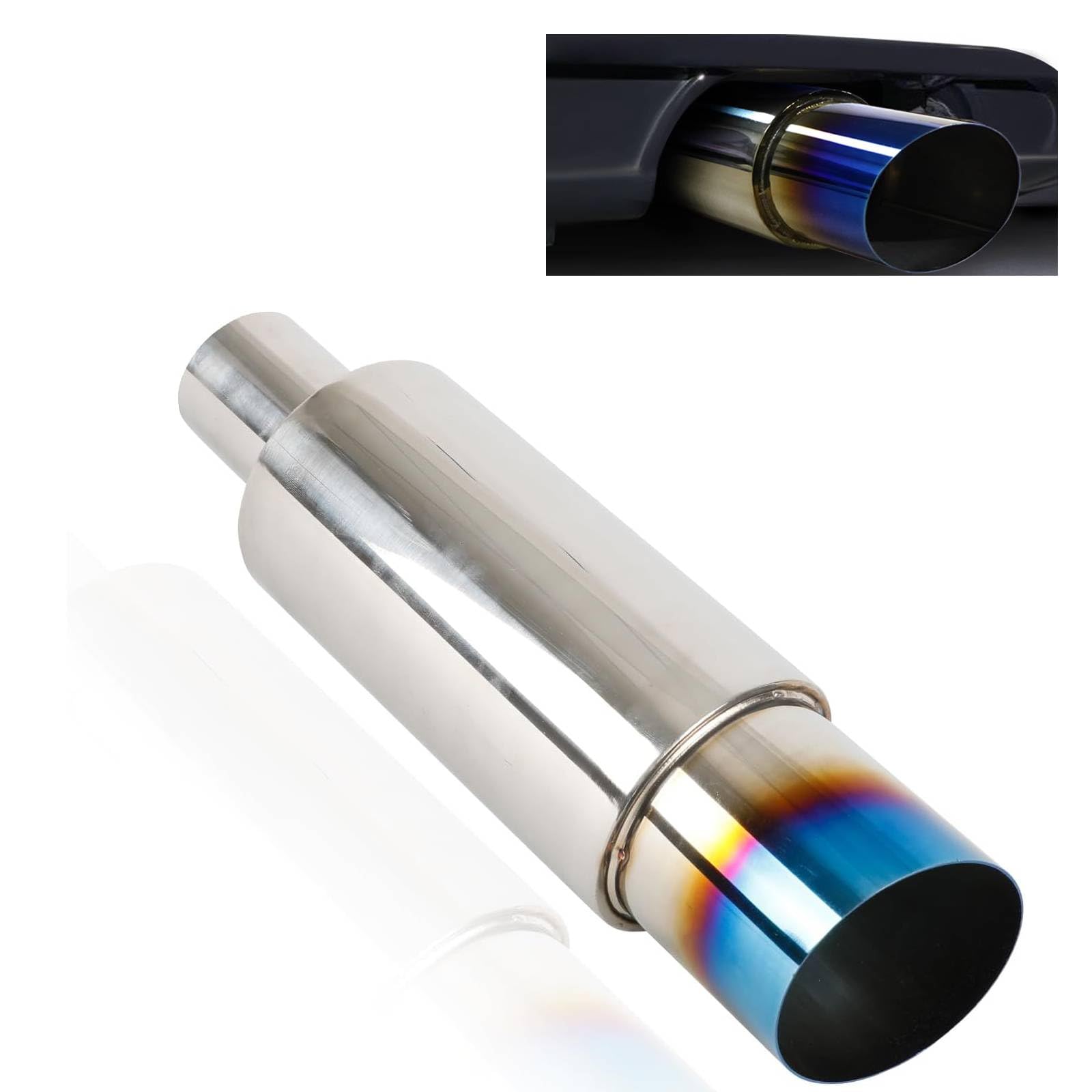 SYAYOUHIN Muffler Universal Fit for Honda Noise Blue Sporty Universal Automotive and Fixing Cutter, 63.5mm Compatible, Civic, Built-in Sound-Dampening
SYAYOUHIN Muffler Universal Fit for Honda Noise Blue Sporty Universal Automotive and Fixing Cutter, 63.5mm Compatible, Civic, Built-in Sound-Dampening