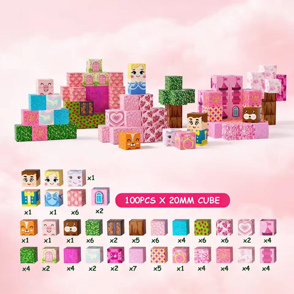 100PCS Magnetic Blocks Princess Building Toys for Girls Magnet Pink Castle Sensory Playsets for Kids Birthday Gifts
100PCS Magnetic Blocks Princess Building Toys for Girls Magnet Pink Castle Sensory Playsets for Kids Birthday Gifts