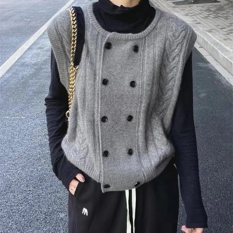 Корейский Ретро Двубортный Вязаный Жилет Косичка Круглый Вырез Кардиган Женский Осень Зима Жилет One size
Корейский Ретро Двубортный Вязаный Жилет Косичка Круглый Вырез Кардиган Женский Осень Зима Жилет One size