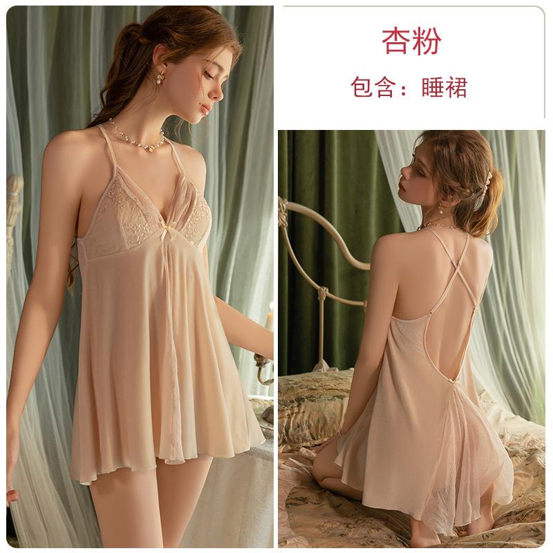 Velvet lace deep V plus chest pad backless temptation loose skirt nightdress robe loungewear set M
Velvet lace deep V plus chest pad backless temptation loose skirt nightdress robe loungewear set M