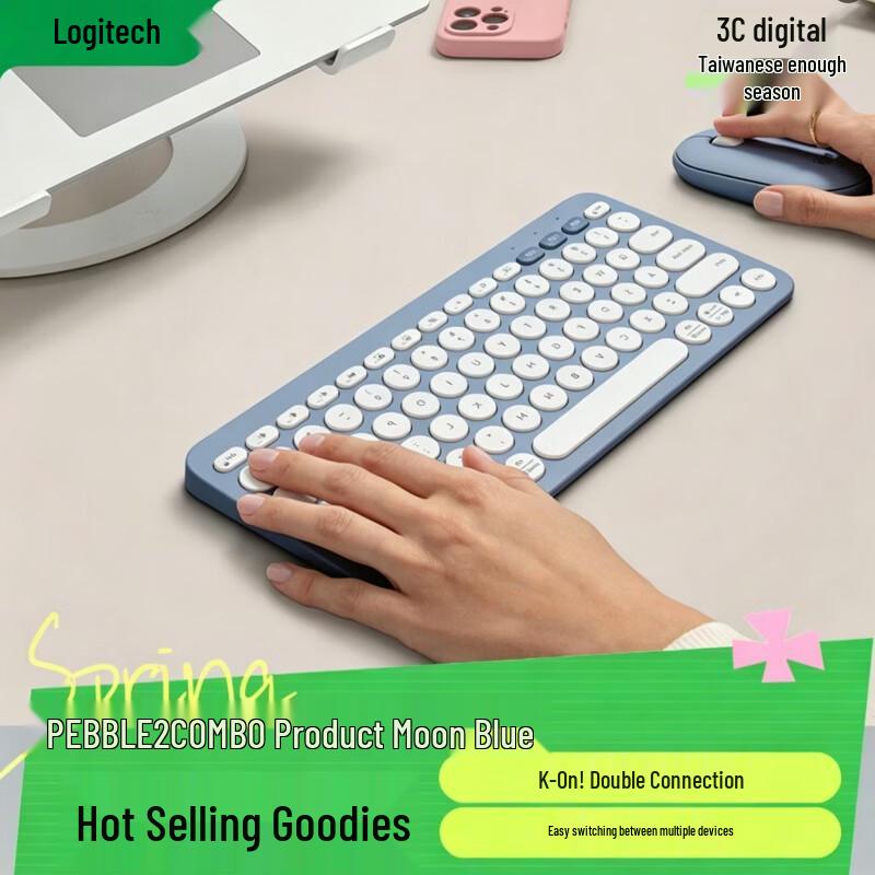 Logitech Pebble 2 Combo Wireless Keyboard and Mouse Set
Logitech Pebble 2 Combo Wireless Keyboard and Mouse Set