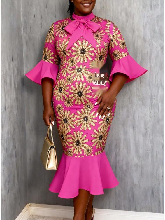 Plus Size Women s Bowknot Evening Gown with Flare Sleeves and Cinched Waist 0XL
Plus Size Women s Bowknot Evening Gown with Flare Sleeves and Cinched Waist 0XL