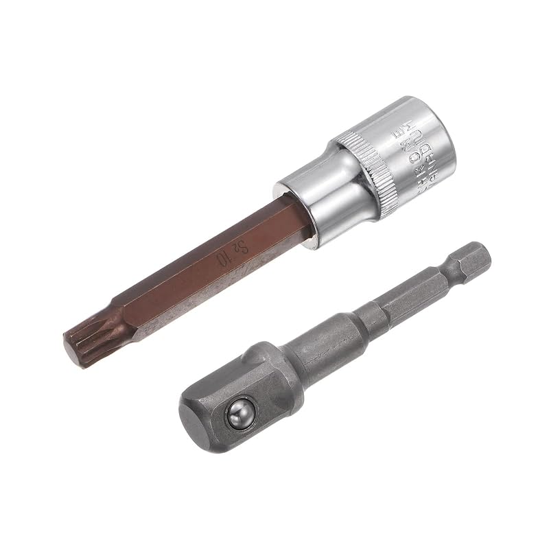 uxcell M10 spline bit socket square bit socket hex shank adapter 13 mm square drive CR-V S2 steel bit 100mm length
uxcell M10 spline bit socket square bit socket hex shank adapter 13 mm square drive CR-V S2 steel bit 100mm length