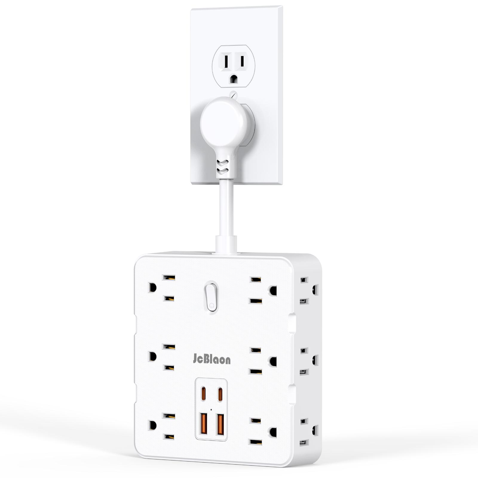 Адаптер-подовжувач живлення 16-в-1 з американською вилкою, розетками змінного струму, USB-портами, портом Type C, 1875 Вт 15 А, розумна настінна/настільна електрична розетка us&12 білий
Адаптер-подовжувач живлення 16-в-1 з американською вилкою, розетками змінного струму, USB-портами, портом Type C, 1875 Вт 15 А, розумна настінна/настільна електрична розетка us&12 білий