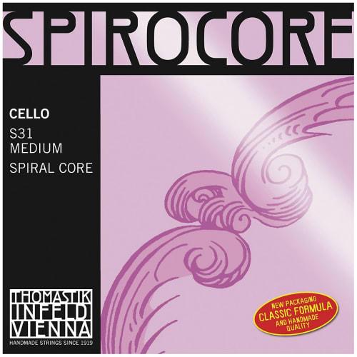 THOMASTIK SPIROCORE Cello String, A String, Spiral Core, 4/4, Chrome Wound, S25
THOMASTIK SPIROCORE Cello String, A String, Spiral Core, 4/4, Chrome Wound, S25