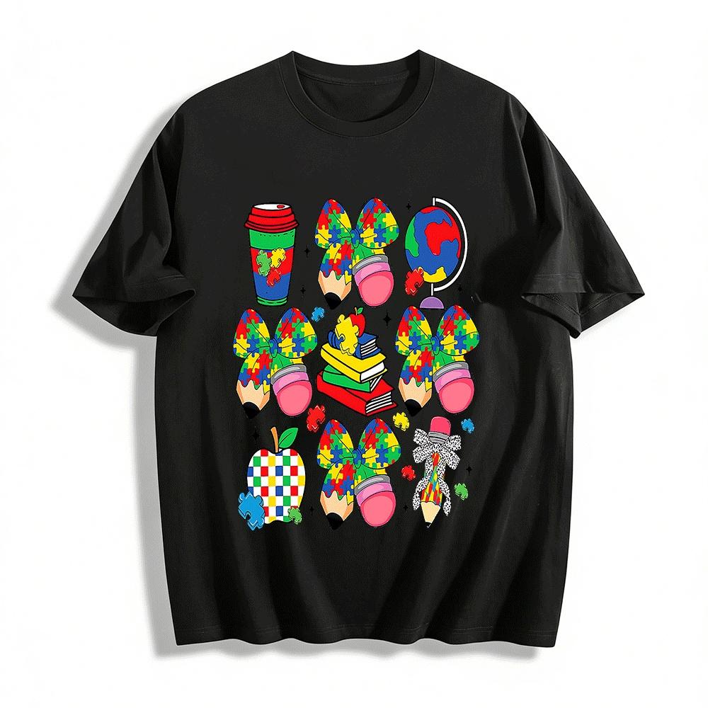 Autism Awareness Puzzle Print Casual Tee For Kids Adults Pure cotton T-shirt XXS
Autism Awareness Puzzle Print Casual Tee For Kids Adults Pure cotton T-shirt XXS