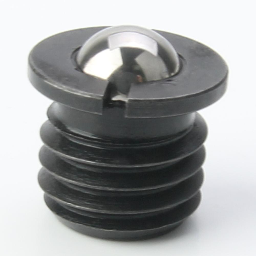 M5~M16 Пружинный шариковый плунжер с прорезью Латунь/Углеродистая сталь/Нержавеющая сталь Набор Болт с фланцем Позиционирующий шарик M5(5PCS) чёрный