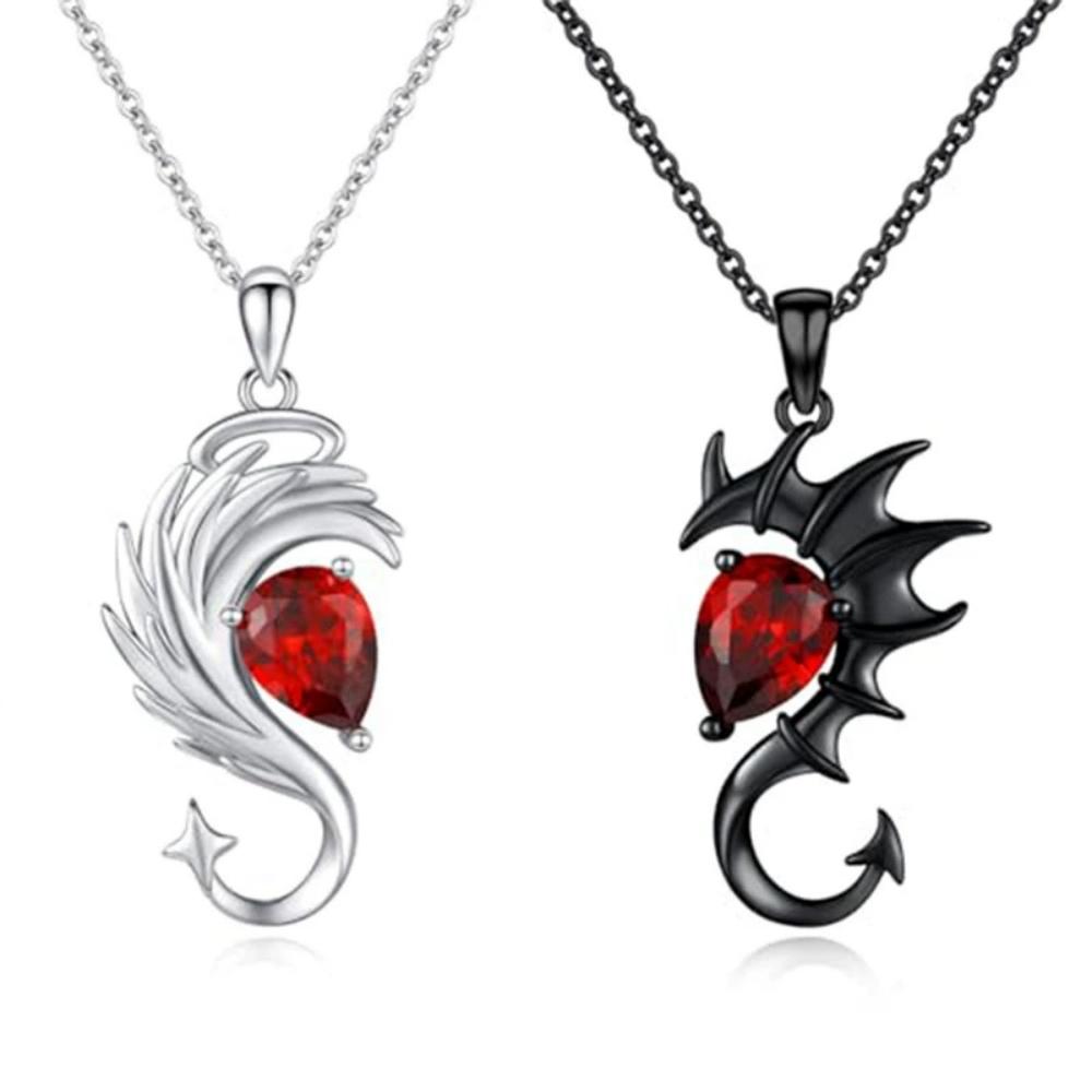 New Black and White Color Heart Angel Devil Wings Pendant Necklace Earrings Unique Fashion Gothic Valentine s Day Jewelry Gift
New Black and White Color Heart Angel Devil Wings Pendant Necklace Earrings Unique Fashion Gothic Valentine s Day Jewelry Gift